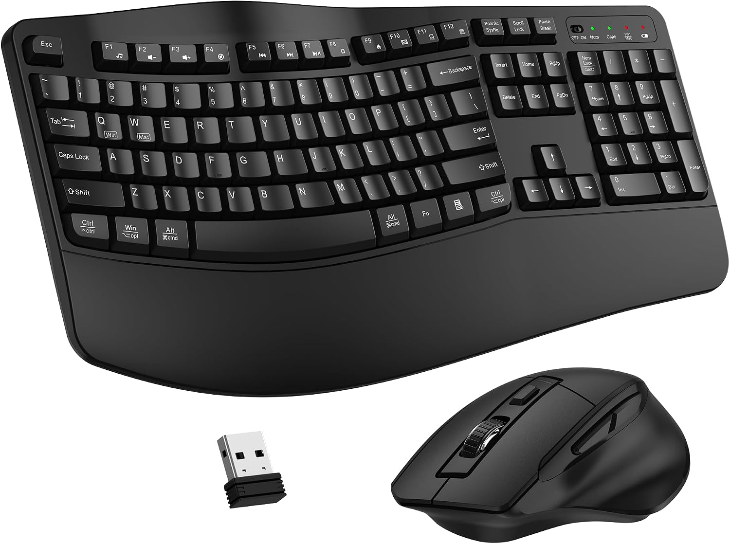 Wave-style Wireless Combo — 2.4GHz · wrist rest · adjustable-DPI mouse product image